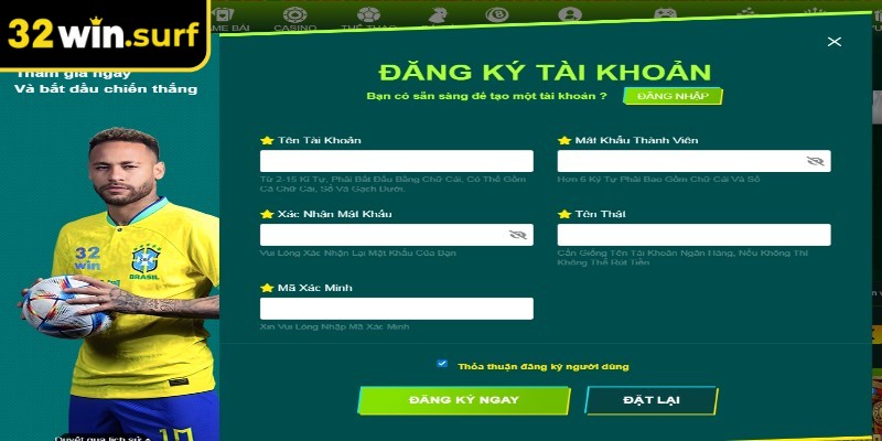 Đăng ký 32win đơn giản với 3 bước nhanh chóng