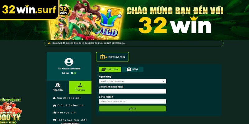  Rút nhanh về ngân hàng đảm bảo bảo mật và thuận tiện